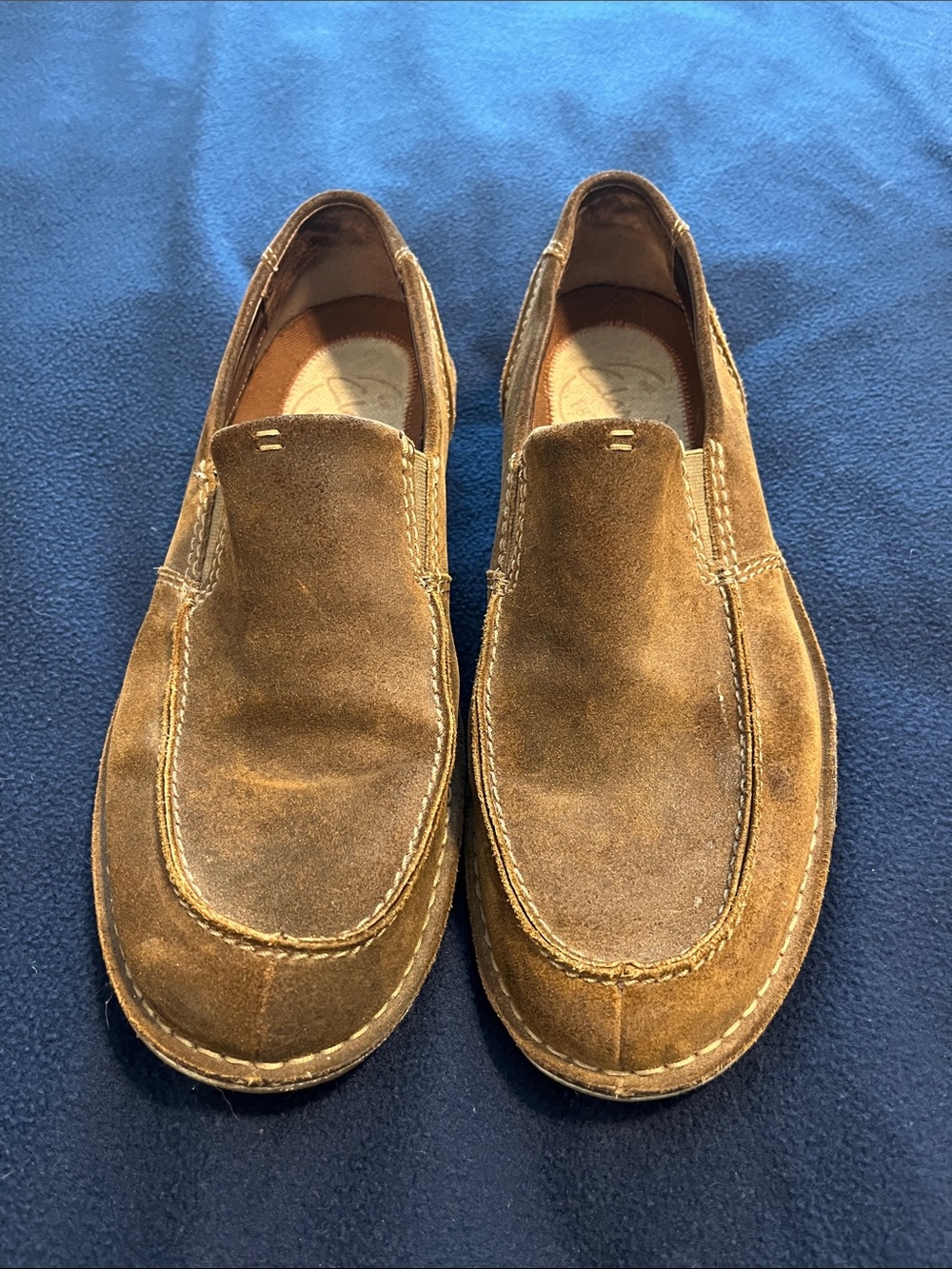 Clarks Men's Brown Suede Slip-On Loafers